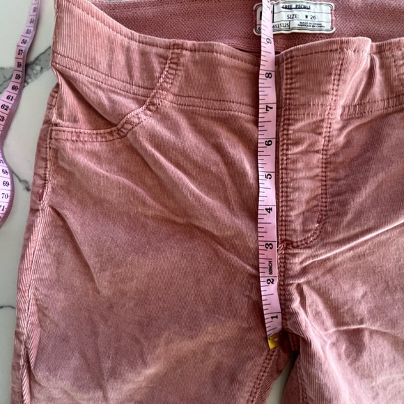 Free People - Penny Pull-On Low-Rise Flare Corduroy Pants - Mauve Pink - Size 26 - Picture 8 of 15